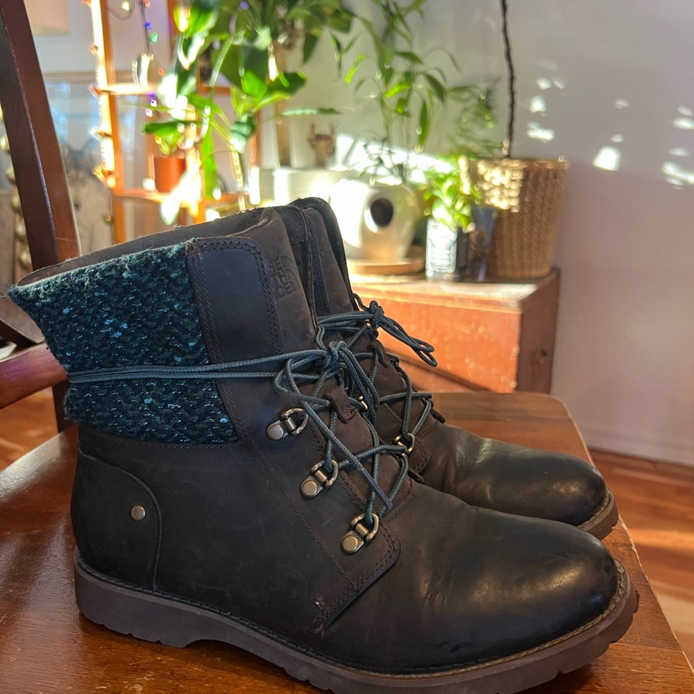 Women's Black Lace-Up Boots
